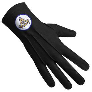 Past Masters Blue Lodge Masonic Regalia Guantes Masónicos Guantes masónicos negros suaves y cómodos - Product Image 3