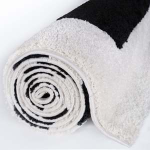 Handmade Geometric <b>Black</b> & White Living Room <b>Rug</b> by Netline Home - Product Image 6