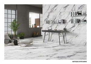 Azulejos de venas talladas de porcelana esmaltada de aspecto Premium 60x120 cm acabado de tallado de estatuario antiguo azulejo de 600x1200mm de alta calidad - Product Image 3