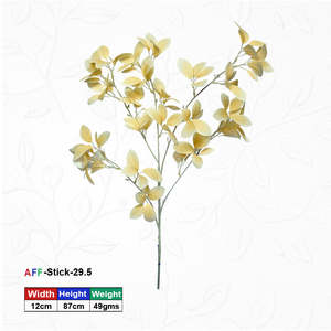 Artificial <b>Light</b> Golden Stems Leaves <b>Branches</b> AFF Stick 29.5 - Product Image 1