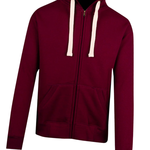 Sweat-shirt à capuche en molleton de coton uni, fermeture éclair, unisexe, vêtements d'hiver, fermeture éclair intégrale, sweat-shirt décontracté, fournisseur en gros - Product Image 6