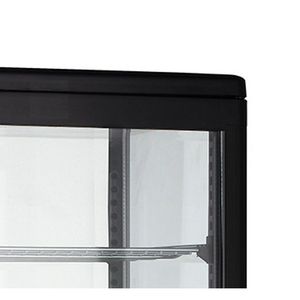 Réfrigérateur vitrine de comptoir à 4 faces en verre - 68L - 428mm - Double vitrage - carré - façade noire - avec 4 étagères réglables - 1 - Product Image 5