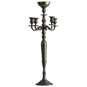 Candelabros de plata pulida, diseño de aspecto elegante, centro de mesa de boda, Decoración de mesa, accesorios de relámpago, suministros de la India - Product Image 4