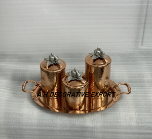 Ensemble de pots à épices et à fruits secs en acier inoxydable finition argentée élégante, texture martelée, écologique, décoratif, plateau de service - Product Image 3