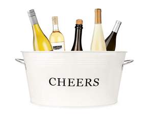 Large <b>metal</b> party <b>tub</b> for outdoor celebrations and backyard gatherings filled with ice and cold drinks - Product Image 1