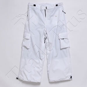 Pantalones de Nieve Impermeables Blancos Premium con Cintura Ajustable, Bolsillos con Cremallera, Forro Cálido y Diseño Aislado Holgado - Product Image 1