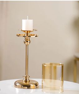 Luxury Style Handmade Solid Material <b>Hurricane</b> Candle Holder Elegant Finish for Table Decor and Home Decoration-Wholesale Price - Product Image 2