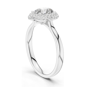 Bague en diamant de laboratoire ovale halo de 1,38 carat pour femme, clarté VVS-VS EF, or 18 carats, 14 carats, 10 carats et argent 925, rose, jaune, blanc - Product Image 6