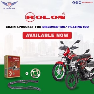 Pièce de rechange indienne à 2 roues ROLON Kit de pignon de chaîne pour Platina 100 et Discover 100 M à vendre à un prix abordable - Product Image 2