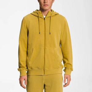 Fabrication en usine, sweats à capuche pour hommes avec fermeture éclair, coton mélangé, haute qualité, vente en gros, sweats à capuche à fermeture éclair bon marché, polaire en coton uni, hiver - Product Image 4