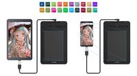 Deco Mini7W pour tablette graphique sans fil avec 8192 niveaux de pression et résolution 5080LPI