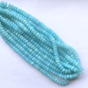 4mm 6mm 8mm 10mm Ombre naturelle pérou bleu opale lisse rondelles pierres précieuses perles brin prix de gros fabricant fabrication de bijoux - Product Image 2