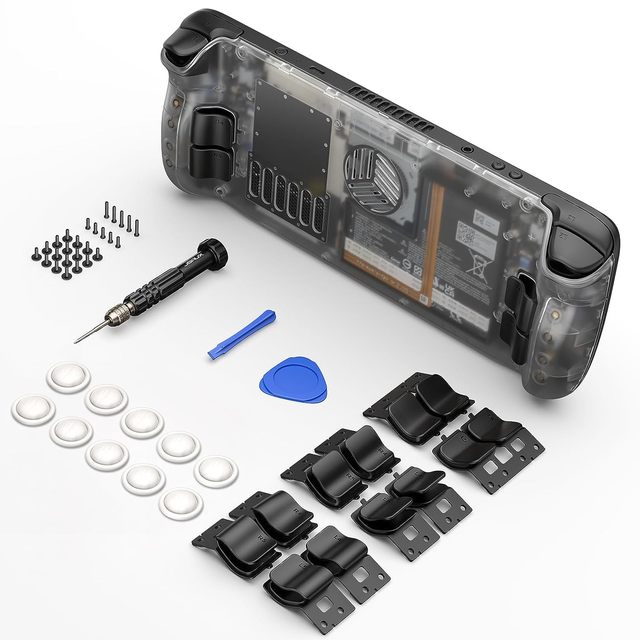 JSAUX Transparent Clear Back Plate Steam Deck Case Cover Accessories for Steam Deck