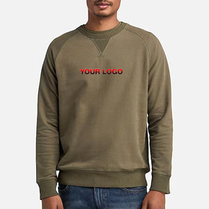 Sudadera de cuello redondo de algodón 100% de alta calidad para hombre, sudadera con logotipo impreso personalizado de talla grande 400 GSM, sudaderas con capucha de peso pesado para invierno teñidas lisas - Product Image 1