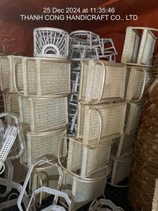 Silla de mimbre tejida a mano, asiento de mimbre Natural, elegante y resistente, silla de acento bohemio para el hogar y el patio - Product Image 5