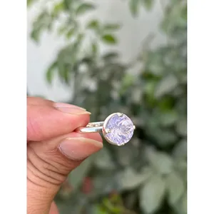 925 Silver Round Lavender <b>Quartz</b> <b>Ring</b> Vintage Engagement <b>Ring</b> Rose Gold Plating Inlaid Natural Gemstones 18K Product Jewelry - Product Image 3