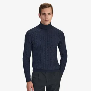 Pull tricoté pour hommes le plus vendu en gros Couleur unie Séchage rapide Respirant Fabriqué en usine Nouveau design - Product Image 1