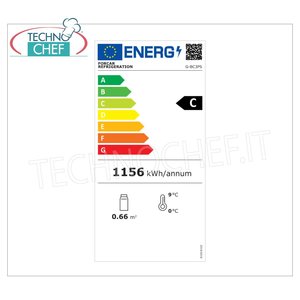 Réfrigérateur à boissons ventilé électrique à 3 portes, plage de température +2/+8°C, capacité de stockage de 335 l, classe C, modèle G-BC3PS - Product Image 2
