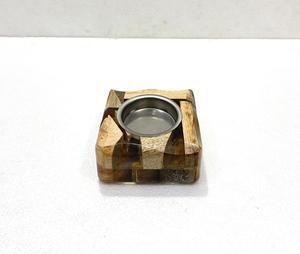 Diffuseur d'encens Bakhoor Oud moderne et écologique en bois d'acacia artisanal de luxe, tendance Ramadan 2026, style arabe, résine verte - Product Image 1