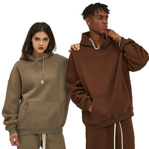 Sweat-shirt à capuche surdimensionné de haute qualité, personnalisé, en coton lourd, pour hommes - Product Image 6