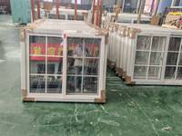Ventanas Corredizas de PVC UPVC de Estilo Moderno a Precio Económico, con Vidrio Templado de Seguridad, Diseño de Rejilla y Mosquitera