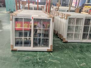 <span class=keywords><strong>Ventanas</strong></span> Corredizas de PVC UPVC de Estilo Moderno a Precio Económico, con Vidrio Templado de Seguridad, Diseño de Rejilla y Mosquitera - Product Image 4