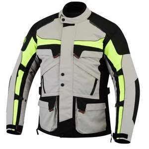 Men's Codura Slim Fit Waterproof & Windproof <b>Motorbike</b> Jacket with <b>Stand</b> Collar - Product Image 4