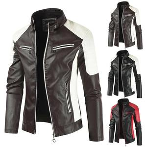 Veste pour homme de haute qualité avec fermeture éclair, OEM, en cuir PU à séchage rapide, veste pour homme en gros, design de mode, veste de style penal - Product Image 2