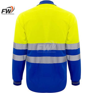 Camiseta Polo de Manga Larga de Seguridad de Alta Visibilidad Personalizada al por Mayor, con Tira Reflectante, para Construcción, Ingeniería, Logística, Ropa de Trabajo - Product Image 2