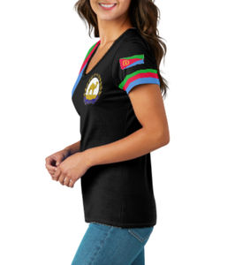 Venta al por mayor de alta calidad Overside impreso personalizado camisetas para mujeres de manga corta señoras - Product Image 5