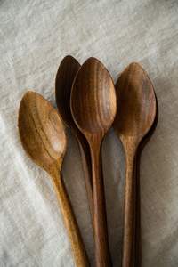 Acacia Wood Natural Polish Handle Salad Server & <b>Serving</b> <b>Spoon</b> Handcrafted Kitchen Utensil for Hotels Homes Restaurants - Product Image 3