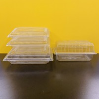Pronto per la spedizione logo personalizzato 1000ml scatola di plastica per animali domestici vassoio di plastica contenitori di plastica scatole di frutta contenitore per alimenti