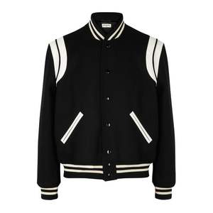 Veste universitaire en toile pour homme avec patch logo, design personnalisable, 100% coton, respirante, séchage rapide, imperméable, service OEM - Product Image 2