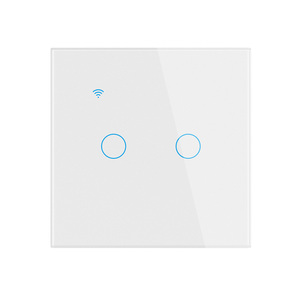 Interrupteur mural intelligent de haute qualité, sans neutre requis, compatible <span class=keywords><strong>Alexa</strong></span> Google Home, panneau de commande tactile Wi-Fi pour éclairage PST-TY-E2 - Product Image 1
