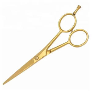 Stainless Steel Gold Plated Professional Barber <b>Scissors</b> Hair Cutting <b>Shears</b> for Stylists Barber <b>Scissors</b> - Product Image 1
