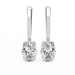 Boucles d'oreilles en or 18 carats brillantes avec diamant de laboratoire, boucles d'oreilles de qualité supérieure - Product Image 5