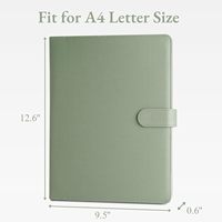 Organisateur de documents professionnel multi-poches en cuir PU avec fermeture magnétique, bloc-notes, emplacements pour cartes et porte-stylo