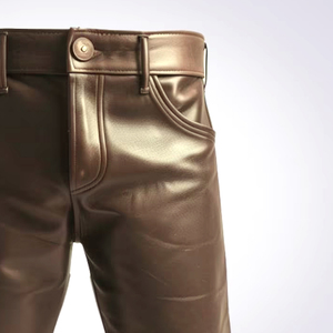 Shorts en cuir pour hommes de qualité supérieure, prix de gros personnalisé, shorts en cuir confortables et respirants pour hommes - Product Image 3