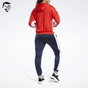 Survêtement deux pièces 100% coton personnalisé grande taille pour femmes sérigraphie logo d'automne survêtements ajustés pour l'hiver - Product Image 3