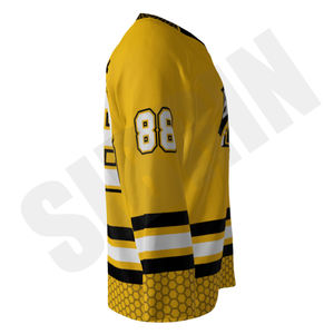 Maillots de hockey sur patins en ligne professionnels sur mesure de qualité supérieure Sibrin, en maille de polyester respirante, vêtements de hockey sur glace personnalisés - Product Image 4