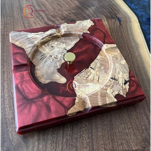 Cendrier à fumer multicolore en acacia fabriqué à la main Cendrier élégant résistant à la rouille pour bar hôtel à un prix attractif - Product Image 2