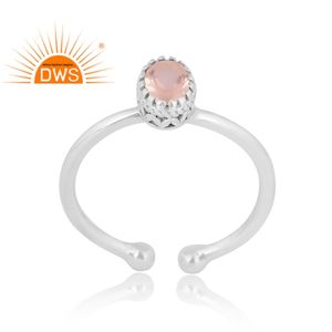 New Design 925 Silver Natural Rose <b>Quartz</b> Gemstone <b>Ring</b> For Women Custom Design Jewelry For Women Gift For Her - Product Image 1