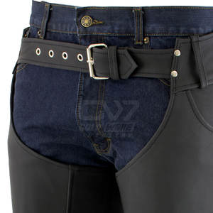 Chaps en cuir véritable pour hommes Taille et couleur personnalisées Vêtements pour hommes Chaps de moto de haute qualité - Product Image 4