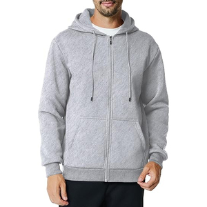 Sweat à capuche zippé personnalisé pour hommes 100% Veste streetwear d'hiver en molleton de coton pour la salle de sport et les voyages avec logo et image de marque - Product Image 2