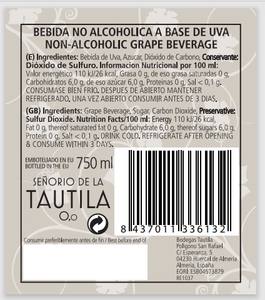 Desalcoholizado Sparkling Rose 0'0 Senorio DE LA Tautila 750ml Botella de vidrio para adultos y niños - Product Image 3