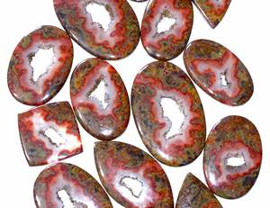 Cabochon d'agate marocaine naturelle en quartz lâche de forme et de taille mixtes pour la fabrication de bijoux de petite taille - Product Image 5