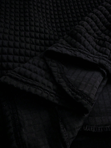 Sudadera de mujer personalizada, Sudadera de punto de color sólido de gofre, tejido de gofre grueso y cálido para mujer - Product Image 3