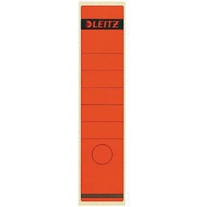 LEITZ ป้ายติดหลังแฟ้มแบบมีกาวในตัว ขนาดกว้าง/ยาว 61.5 x 285 มม. สีแดง พร้อมรูเจาะนิ้วมือ 10 ป้าย/แพ็ค อุปกรณ์เสริมสำหรับแฟ้มเอกสาร - Product Image 1