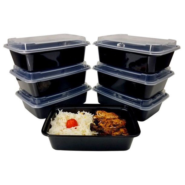 Food Storage Container PP Plastic Microwave Food Container 24 OZ High Quality Rectangular Plastic Tableware