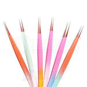 Pince à épiler d'extension de cils classique Cils enduits de titane Pince à épiler Outil de soins de beauté personnalisé de haute qualité - Product Image 5